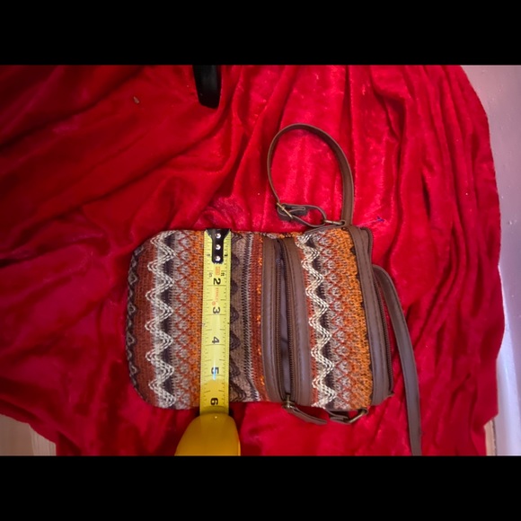 Orange Boho Aztec Crossbody Bag - Picture 4 of 9